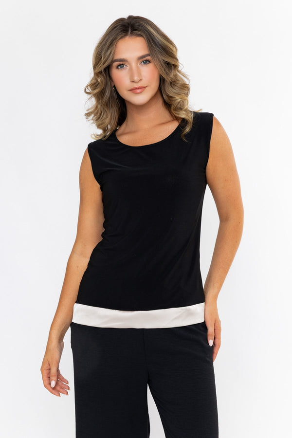 Carraig Donn Black Longline 3/4 Sleeve Kimono Cover Up Twin Set
