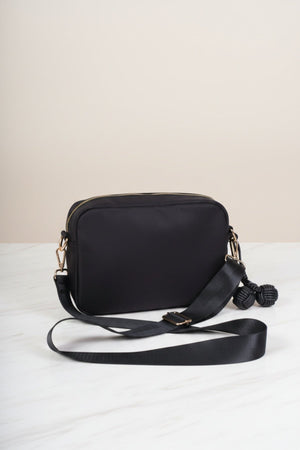 Carraig Donn Black Nylon Quilted Charm Camera Bag