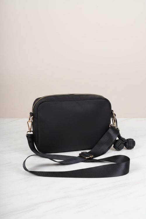 Carraig Donn Black Nylon Quilted Charm Camera Bag