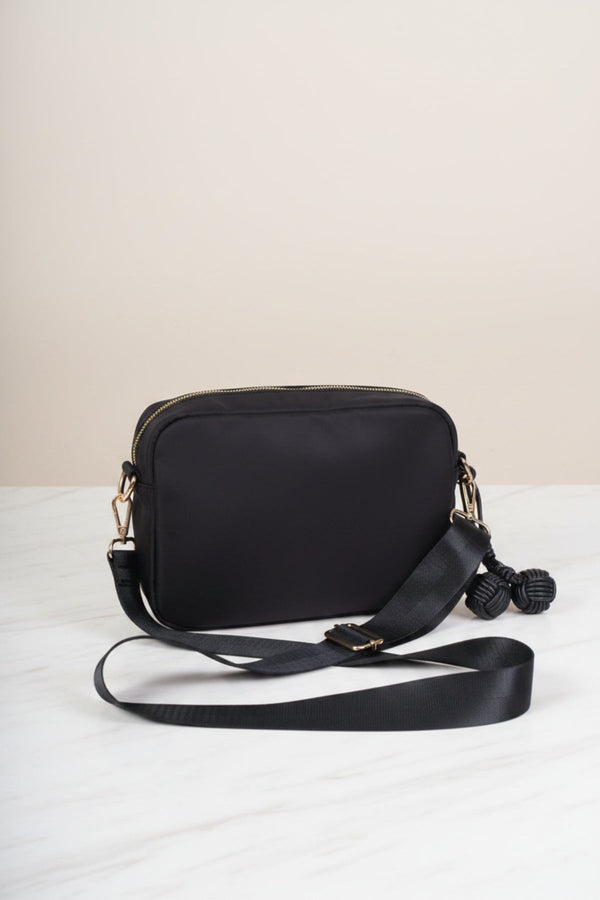 Carraig Donn Black Nylon Quilted Charm Camera Bag
