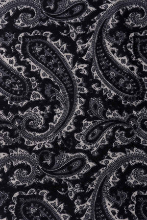 Carraig Donn Black Paisley Contrast Print Viscose Neckerchief Scarf