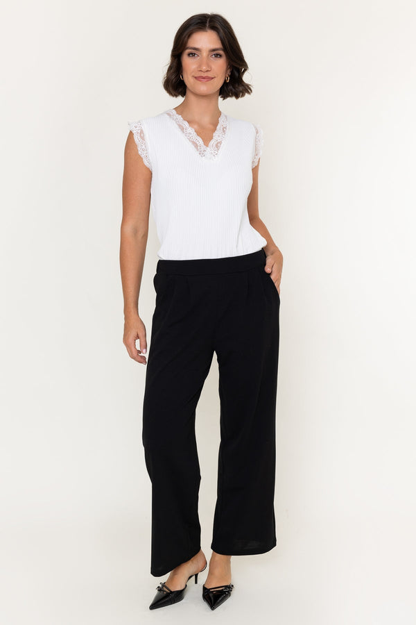Carraig Donn Black Scuba High Waisted Trousers