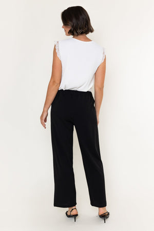Carraig Donn Black Scuba High Waisted Trousers