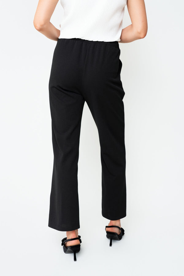 Carraig Donn Black Seam Detail Scuba High Waisted Trousers
