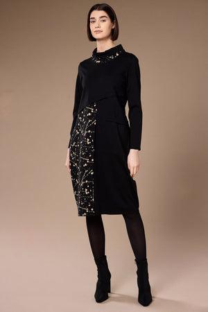 Carraig Donn Black Splash Print Knee Length Dress