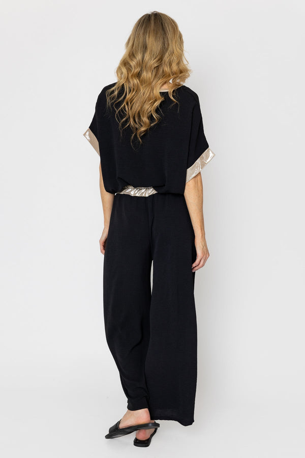 Carraig Donn Black Trousers with Gold Trim