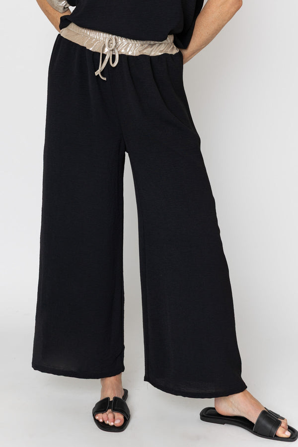Carraig Donn Black Trousers with Gold Trim
