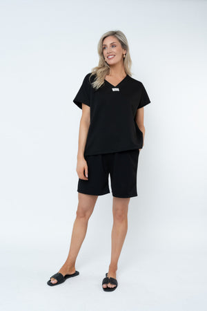 Carraig Donn Black V-Neck Sweatshirt Top