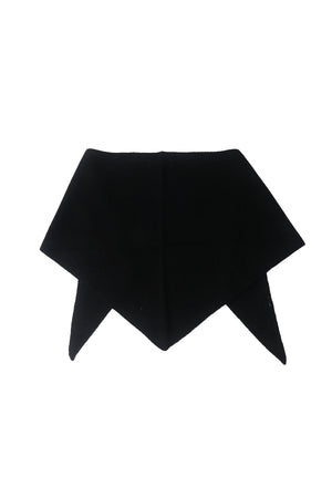 Carraig Donn Black Viscose Wool Blend Neckerchief Triangle Scarf
