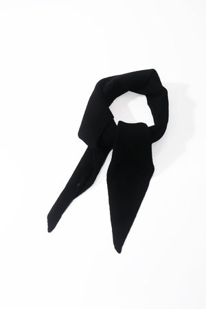 Carraig Donn Black Viscose Wool Blend Neckerchief Triangle Scarf