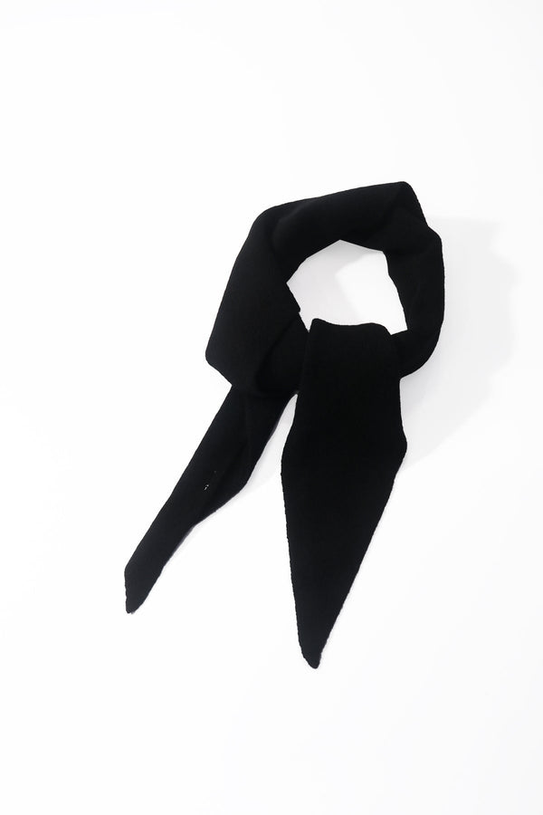 Carraig Donn Black Viscose Wool Blend Neckerchief Triangle Scarf