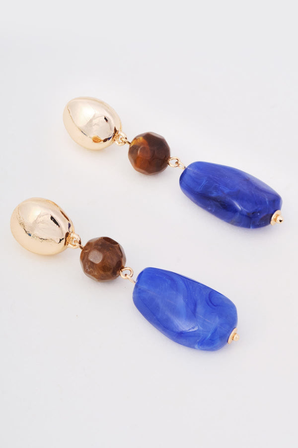 Carraig Donn Blue Bead Dangle Earrings
