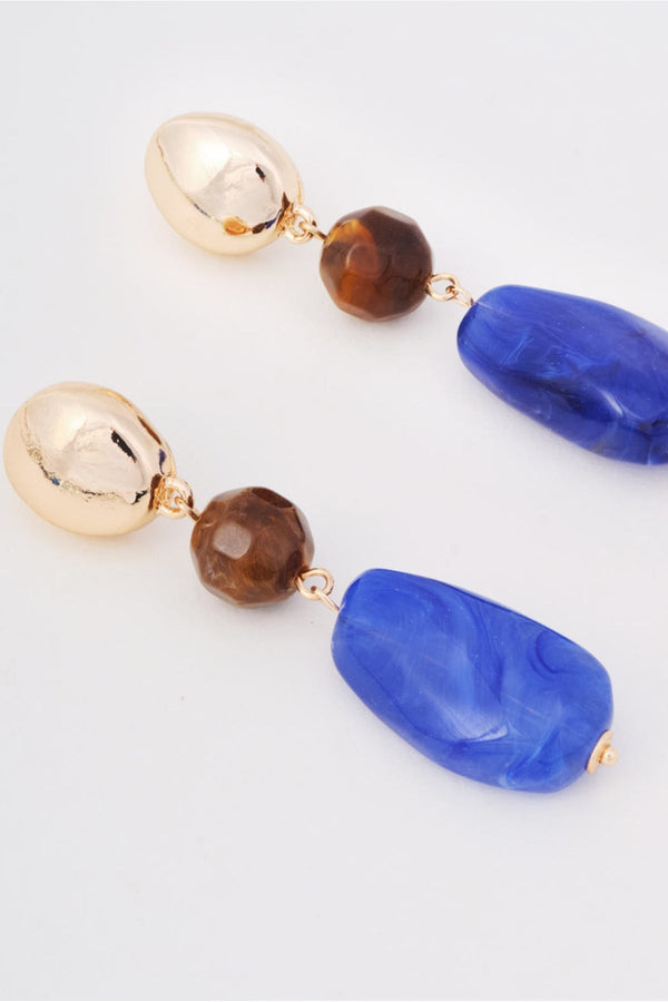 Carraig Donn Blue Bead Dangle Earrings