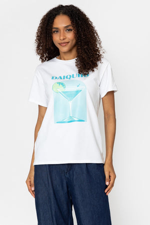 Carraig Donn Blue Daiquiri Print White T-Shirt