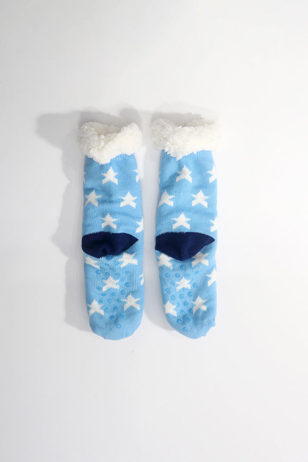 Carraig Donn Blue Star Print Slipper Socks