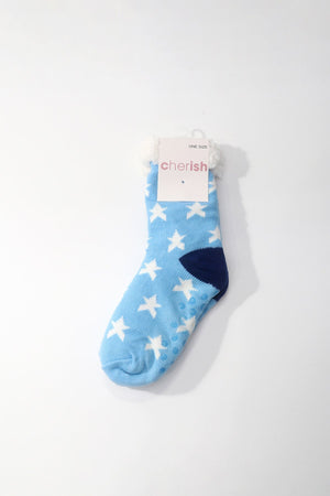 Carraig Donn Blue Star Print Slipper Socks
