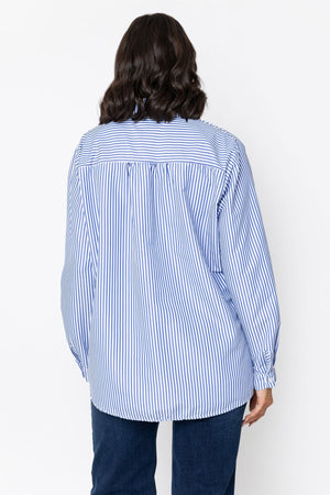 Carraig Donn Blue Stripe Shirt With Heart