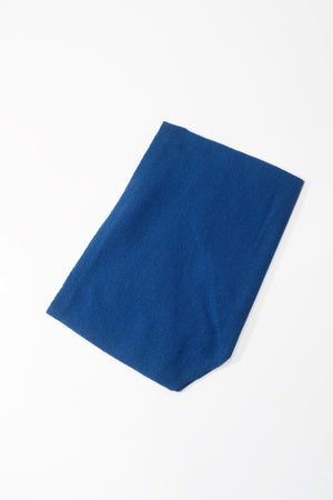 Carraig Donn Blue Viscose Wool Blend Neckerchief Triangle Scarf