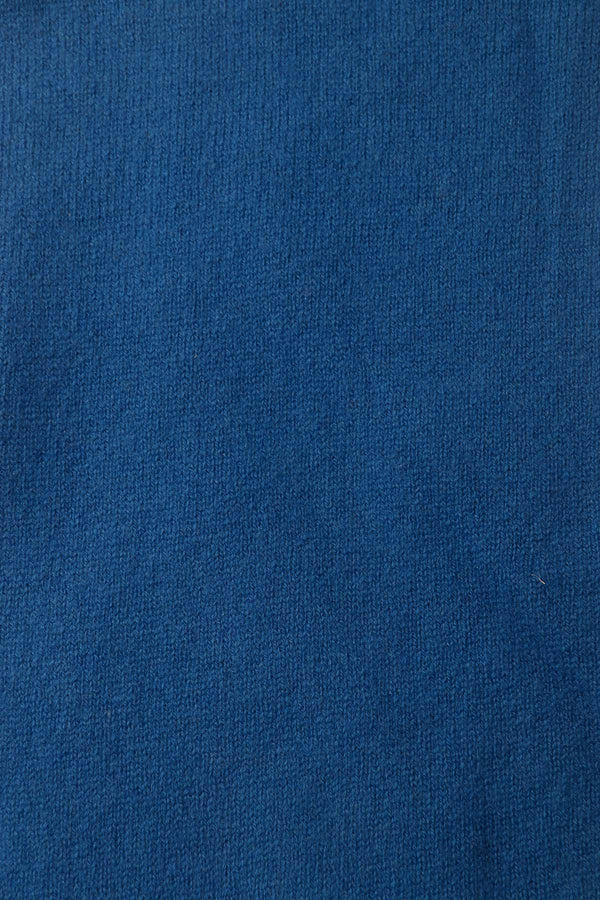 Carraig Donn Blue Viscose Wool Blend Neckerchief Triangle Scarf