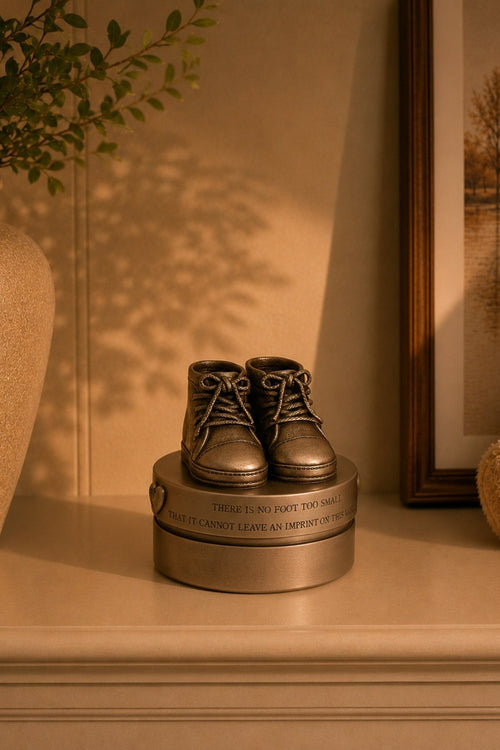 Boy Booties Bronze Trinket Box
