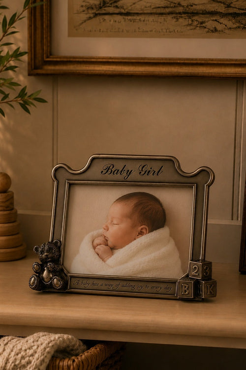 Bronze Baby Girl Frame