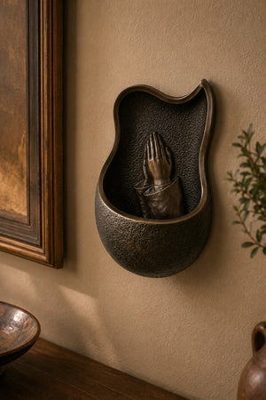 Carraig Donn Bronze Holy Water Font Hands