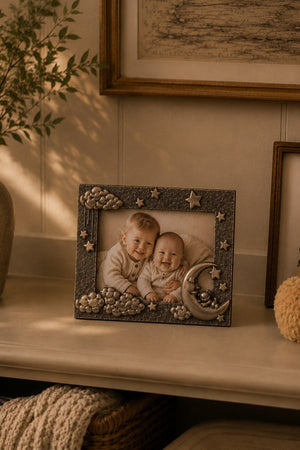 Carraig Donn Bronze Moon and Teddy Photo Frame