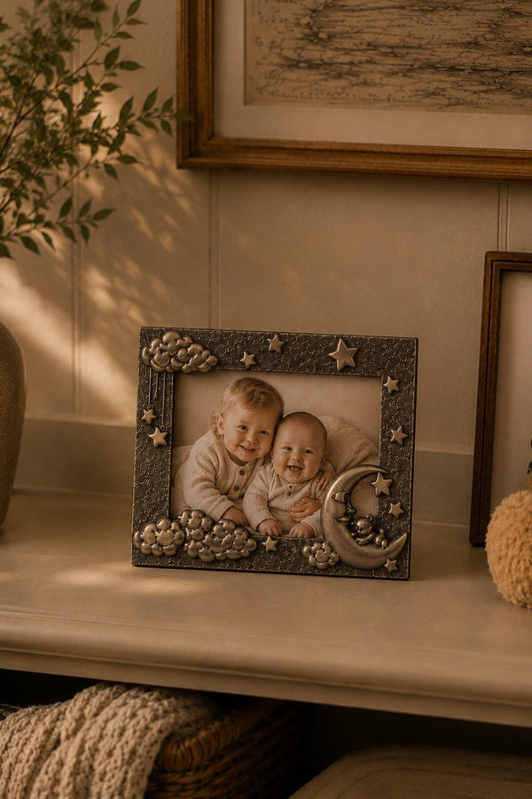 Carraig Donn Bronze Moon and Teddy Photo Frame