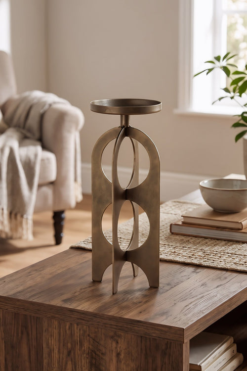 Bronze Orion Iron H30cm Candle Stand