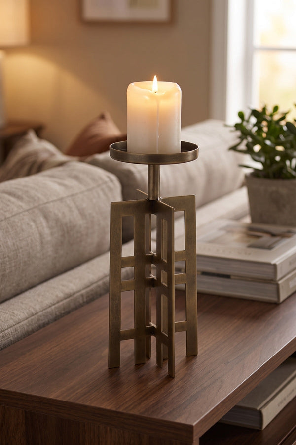 Carraig Donn Bronze Tyler Iron H30cm Candle Stand