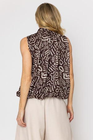 Carraig Donn Brown Bow Back Halter Top