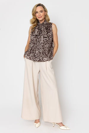 Carraig Donn Brown Bow Back Halter Top