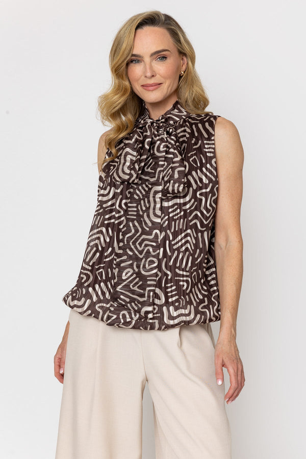 Carraig Donn Brown Bow Back Halter Top