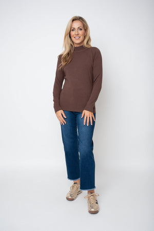 Carraig Donn Brown Cashmere Blend Turtleneck Knit Jumper