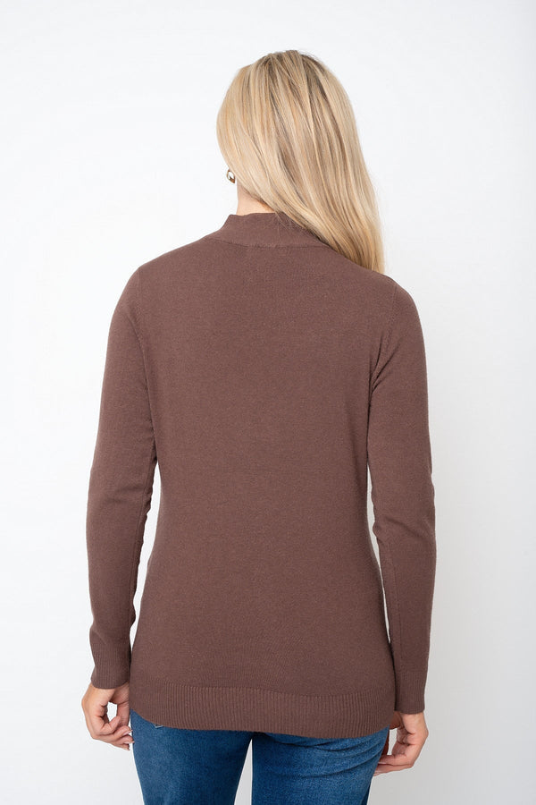 Carraig Donn Brown Cashmere Blend Turtleneck Knit Jumper