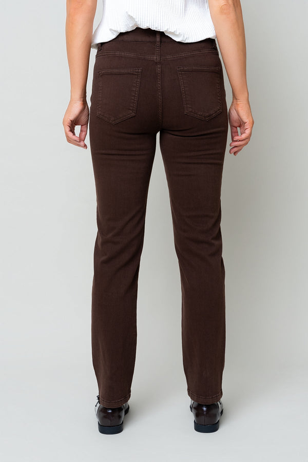 Carraig Donn Brown Denim High Waist Straight Leg 5 Pocket Jeans