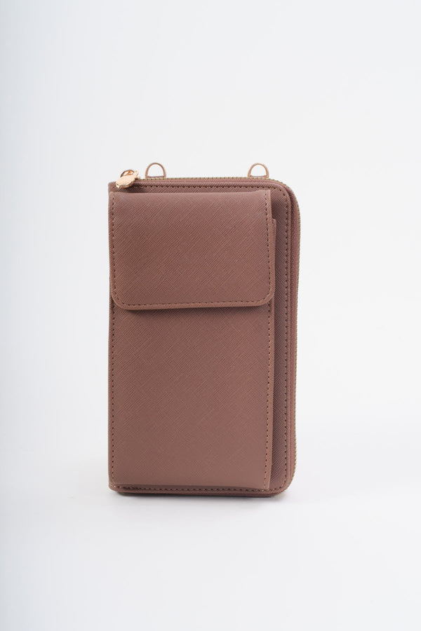 Carraig Donn Brown Faux Leather Crossbody Phone Bag