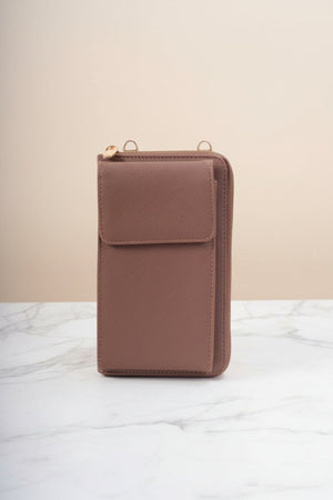 Carraig Donn Brown Faux Leather Crossbody Phone Bag