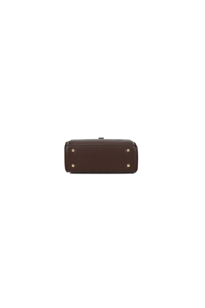 Carraig Donn Brown Faux Leather Metal Detail Top Handle Tote Bag