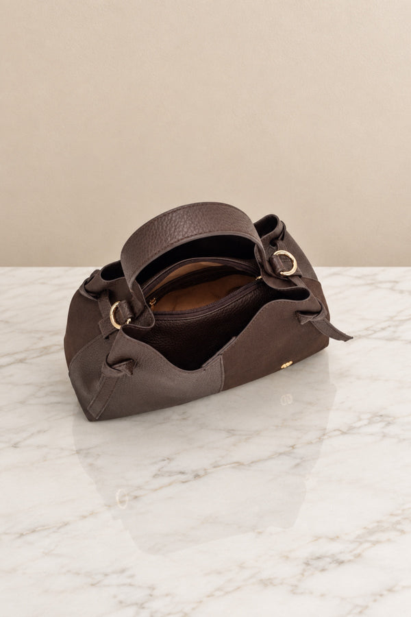 Carraig Donn Brown Faux Leather Top Handle Shoulder Bag