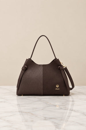 Carraig Donn Brown Faux Leather Top Handle Shoulder Bag