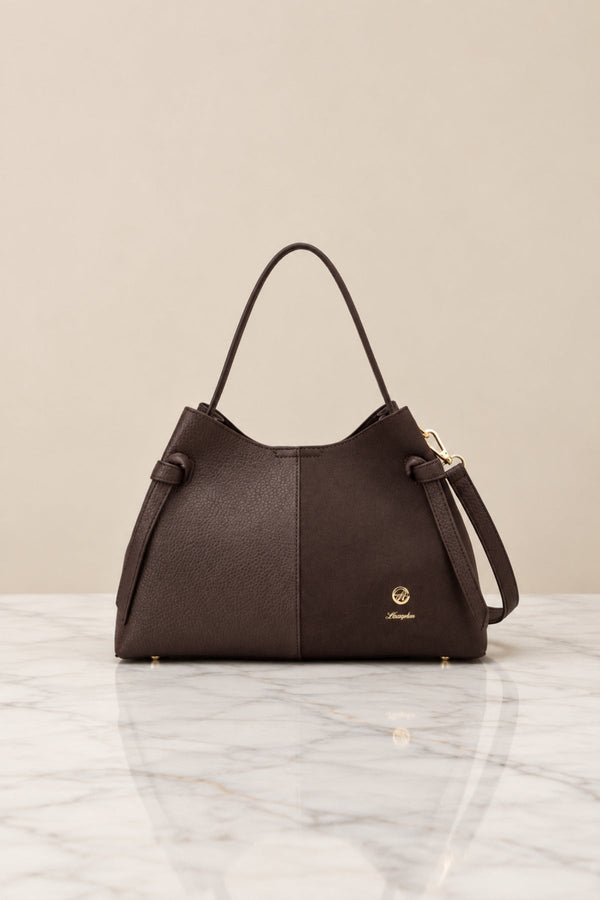 Carraig Donn Brown Faux Leather Top Handle Shoulder Bag