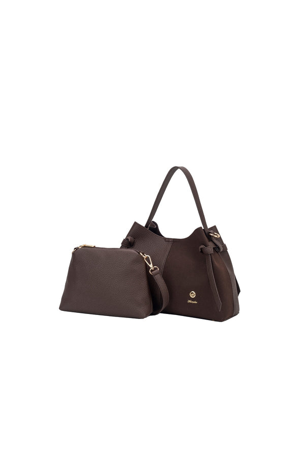 Carraig Donn Brown Faux Leather Top Handle Shoulder Bag