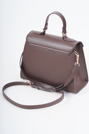 Carraig Donn Brown Faux Leather Top Handle Tote Bag