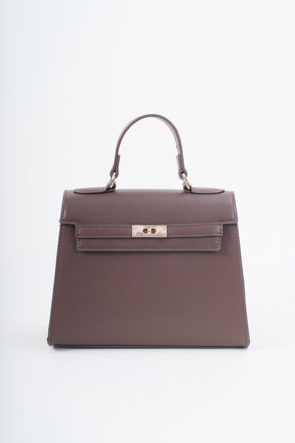 Carraig Donn Brown Faux Leather Top Handle Tote Bag