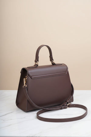 Carraig Donn Brown Faux Leather Top Handle Tote Bag