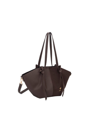 Carraig Donn Brown Faux Leather Winged Shoulder Tote Bag