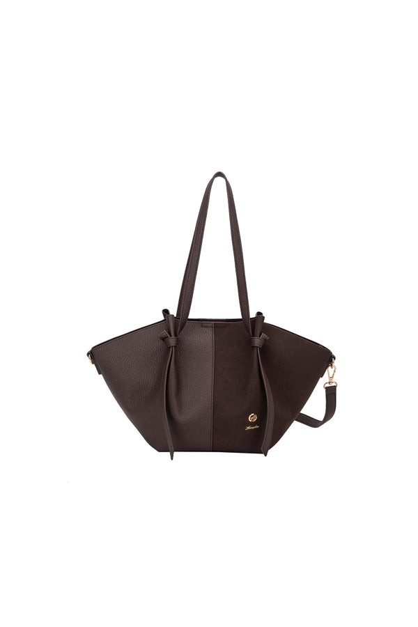 Carraig Donn Brown Faux Leather Winged Shoulder Tote Bag
