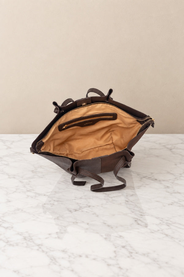 Carraig Donn Brown Faux Leather Winged Shoulder Tote Bag