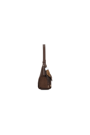 Carraig Donn Brown Faux Suede Front Pocket Hobo Shoulder Bag